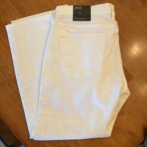 Banana Republic white cropped jeans